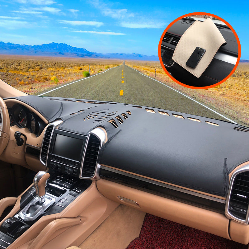 Leather Sunshade Mat for Long-term Car Dashboard Protection