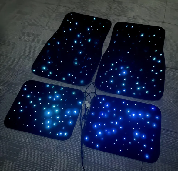 Baby's Breath Fiber Optic Car Foot Mat