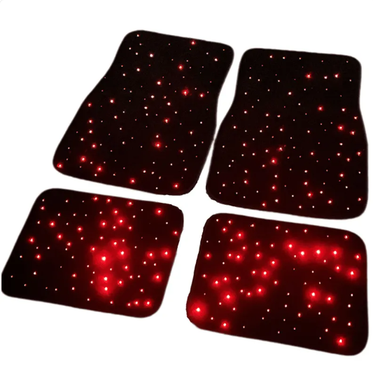 Baby's Breath Fiber Optic Car Foot Mat
