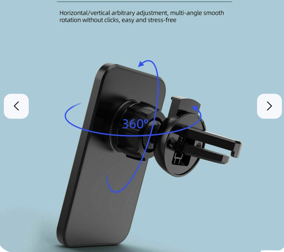 Magnetic Wireless Charger Car Mount Holder For iPhone