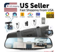 1080P HD Rearview Mirror Dash Cam — Dual Camera Car DVR Recording System