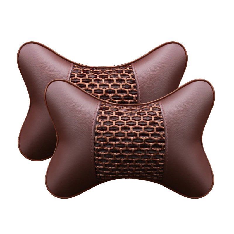 Leather Car Neck Pillow and Headrest