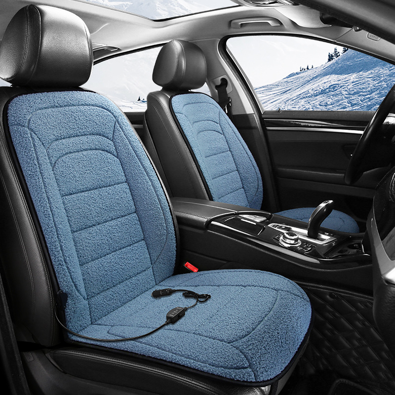 Heated Car Seat Cushion – Winter Plush Single Seat Pad (12V)